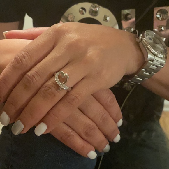 18W single loving heart ring 5.5 - Picture 3 of 6